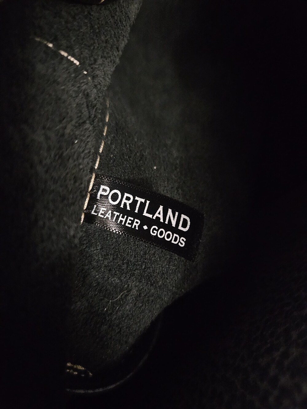 Portland Leather Goods Medium Crossbody Tote Fog Blue Gray Leather Bag - Picture 9 of 9